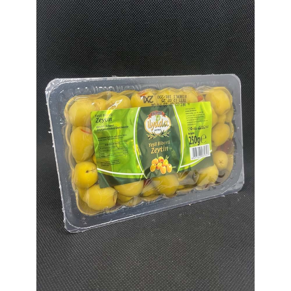 İLYADA YEŞİL BİBERLİ 250 GR ZEYTİN